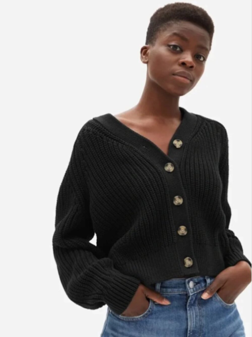 Everlane Textured‎ Cotton Cardigan